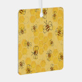 Biene Buzzing Honey Bees Niedlich Ornament Aus Metall (Vorderseite Rechts)