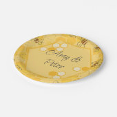 Biene Buzzing Honey Bees Niedlich Pappteller (Schrägansicht)