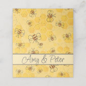 Biene Buzzing Honey Bees Niedlich Platzkarte (Außenseite Aufgefaltet)