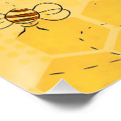 Biene Buzzing Honey Bees Niedlich Poster (Ecke)