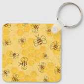 Biene Buzzing Honey Bees Niedlich Schlüsselanhänger (Rückseite)