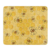 Biene Buzzing Honey Bees Niedlich Schneidebrett (Vorderseite)