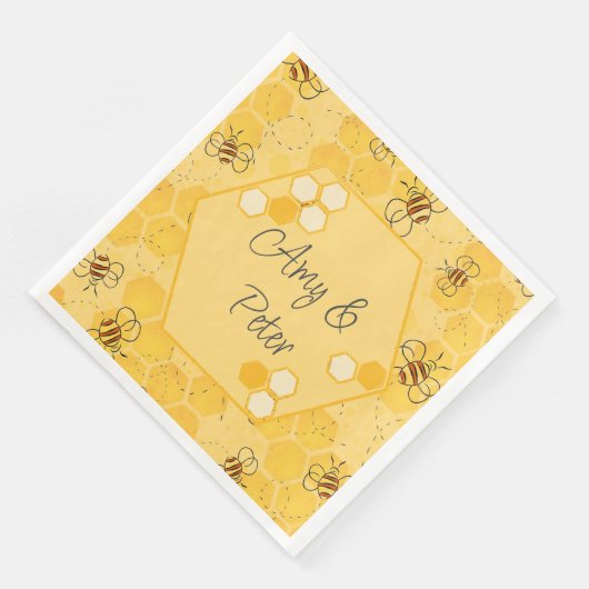 Biene Buzzing Honey Bees Niedlich Serviette (Ecke)