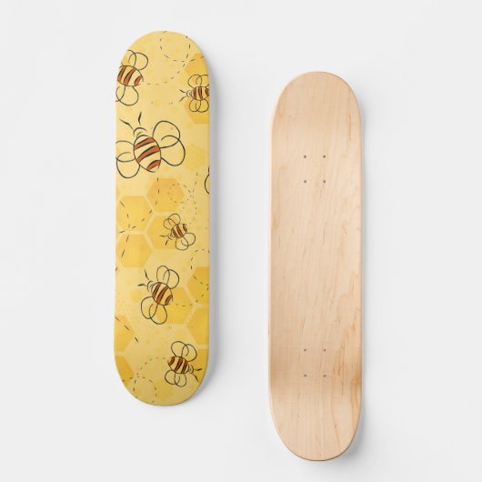 Biene Buzzing Honey Bees Niedlich Skateboard (Vorderseite)