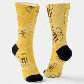 Biene Buzzing Honey Bees Niedlich Socken (Gewinkelt)