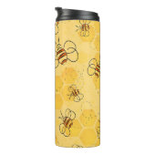 Biene Buzzing Honey Bees Niedlich Thermosbecher (Nach rechts gedreht)
