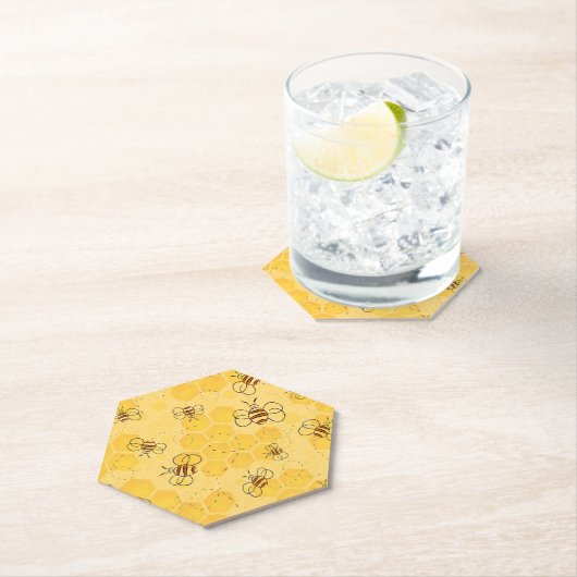 Biene Buzzing Honey Bees Niedlich Untersetzer (Vor Ort)