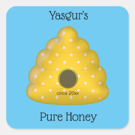 Biene Cool Bienenstock Reine Honig Quadratischer Aufkleber