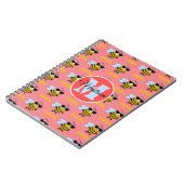 Biene Cool Funny Bee Pattern Personalisiertes Note Notizblock (Linke Seite)