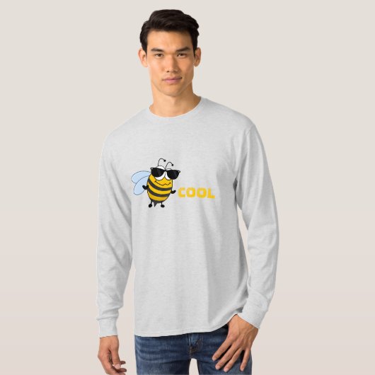 Biene Cool | Funny Trendy Bee Customizable Men's T-Shirt (Vorne ganz)