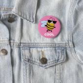 Biene Cool | Funny Trendy Bee individuell anpassba Button (Beispiel)