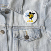 Biene Cool | Funny Trendy Bee individuell anpassba Button (Beispiel)