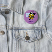 Biene Cool | Funny Trendy Bee individuell anpassba Button (Beispiel)