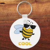Biene Cool | Funny Trendy Bee individuell anpassba Schlüsselanhänger (Vorderseite)
