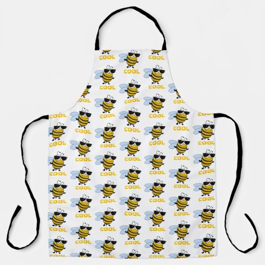 Biene Cool | Funny Trendy Bee individuell anpassba Schürze (Vorderseite)