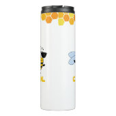 Biene Cool | Funny Trendy Bee individuell anpassba Thermosbecher (Rückseite)