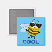 Biene Cool | Funny Trendy Bee Personalisiert Magnet (Vorderseite/Rückseite)