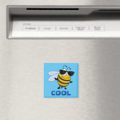 Biene Cool | Funny Trendy Bee Personalisiert Magnet (In Situ (Geschirrspüler))