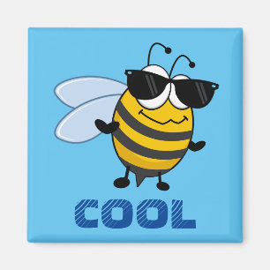 Biene Cool Funny Trendy Bee Personalisiert Magnet
