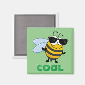 Biene Cool | Funny Trendy Bee Personalisiert Magnet (Vorderseite/Rückseite)