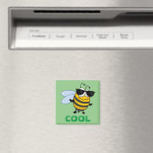 Biene Cool | Funny Trendy Bee Personalisiert Magnet (In Situ (Geschirrspüler))