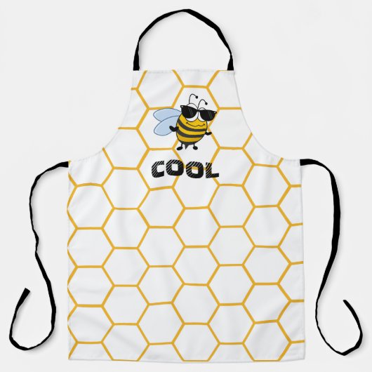 Biene Cool | Funny Trendy Bee Personalisiert Schürze (Vorderseite)