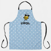 Biene Cool | Funny Trendy Bee Polka Dot Personalis Schürze (Vorderseite)