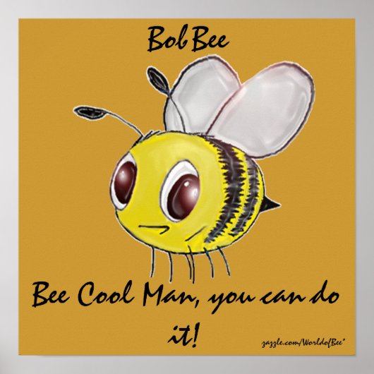 Biene Cool Man Poster (Vorne)