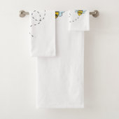 Biene Cool Personalisiert Badhandtuch Set (Insitu)