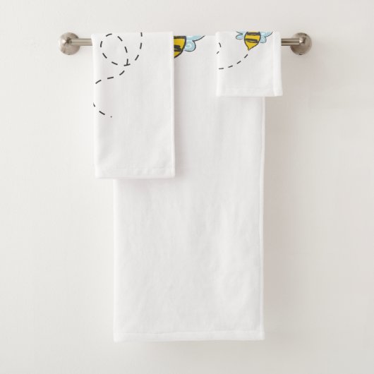 Biene Cool Personalisiert Badhandtuch Set (Insitu)