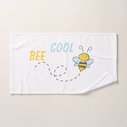 Biene Cool Personalisiert Badhandtuch Set (Handtuch)
