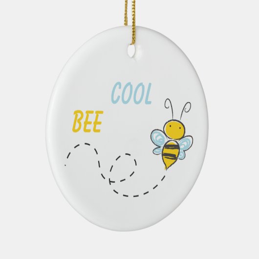 Biene Cool Personalisiert Keramik Ornament (Rechts)