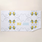 Biene Cool Personalisiert Strandtuch (Vorderseite)