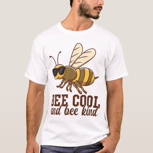 Biene Cool und Biene freundlich Niedlich Biene Fun T-Shirt (Vorderseite)