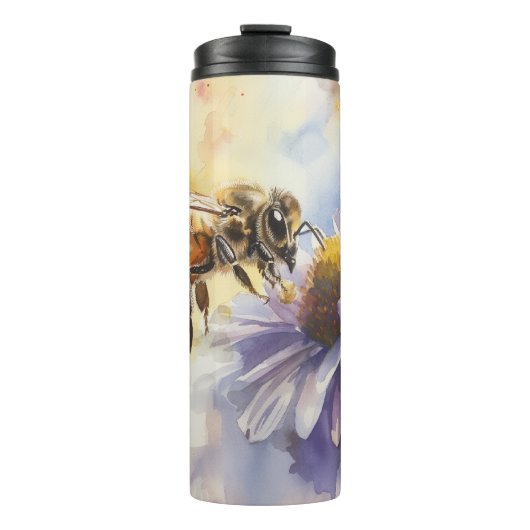 Biene & Daisy-Insulated Tumbler - Nature Inspirier Thermosbecher (Vorderseite)