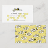 Biene Daisy White Baby Showdusche Windeln Raffle T Begleitkarte (Vorne/Hinten)