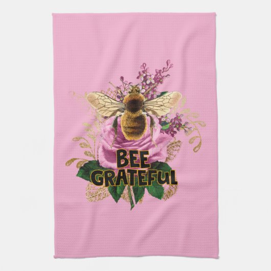 Biene dankbar geschirrtuch (Vertikal)