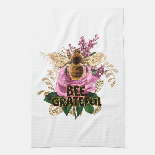 Biene dankbar geschirrtuch (Vertikal)