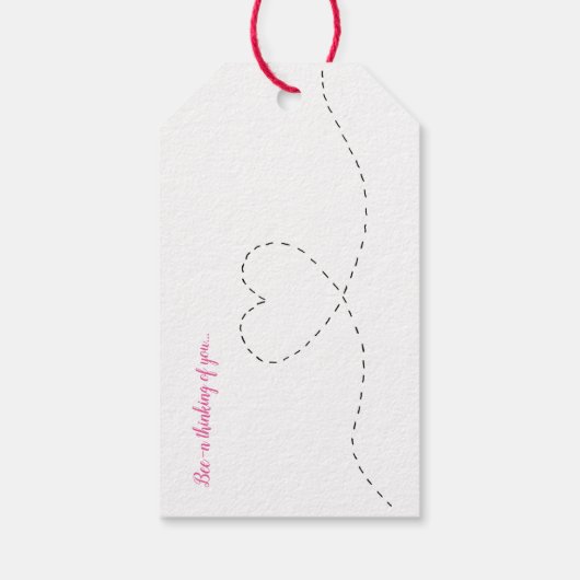 Biene denkt an dich... Geschenkanhänger (Rückseite)