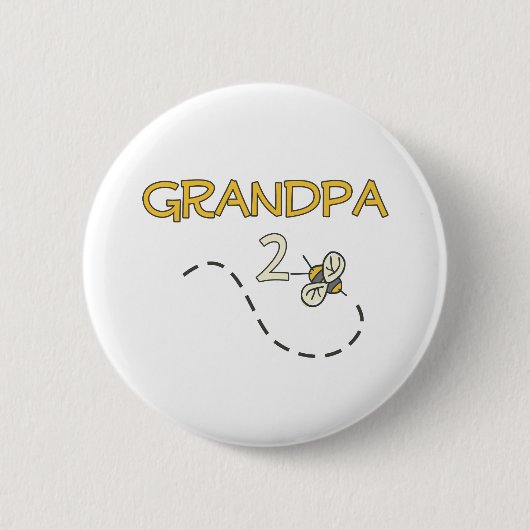 Biene des Großvater-2 Button (Vorderseite)