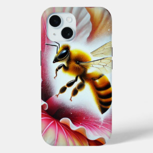 Biene, die eine blühende Hibiskus-Blume befruchten Case-Mate iPhone Hülle