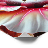 Biene, die eine blühende Hibiskus-Blume befruchten Poster (Ecke)