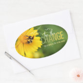 Biene die Oval-Aufkleber ändern Ovaler Aufkleber (Umschlag)