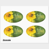 Biene die Oval-Aufkleber ändern Ovaler Aufkleber (Blatt)