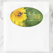 Biene die Oval-Aufkleber ändern Ovaler Aufkleber (Tasche)