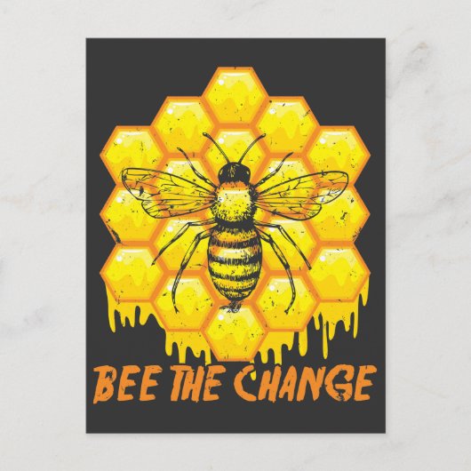 Biene Die Veränderung der Bienenzucht Honigbienen Postkarte (Vorderseite)