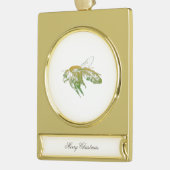 Biene - dunkles geheimnisvolles Insekt Banner-Ornament Gold (Links)