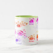Biene eine Inspiration Zweifarbige Tasse (Mittel)