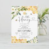 Biene eine kleine neutrale Babydusche für das Honi Einladung (Stehend Vorderseite)