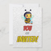 Biene Einzigartige Personalisierte Geburtstagskind Einladung (Rückseite)